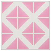 Pink White Trendy Triangles Pattern Fabric Stof (Swatch)