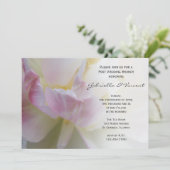 Pink White Tulp Flower Post Wedding Brunch Kaart (Staand voorkant)