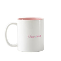 Pink White Two Tone Grandma Mug