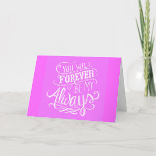 PINK WHITE U VREEMT MIJN ALTIJD QUOTES LO KAART