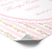 Pink & White Vintage Fancy Floral Share a Recipe Poster (Hoek)
