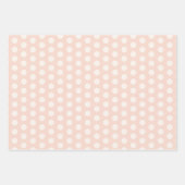  Pink White Watercolor Striped Polka Dots Inpakpapier Vel (Voorkant 2)
