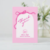 Pink White Wedding Organizer Business Thank you (Staand voorkant)