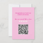 Pink White Wedding Organizer Business Thank you (Achterkant)