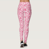 Pink & White Zebra Stripes Womens Capris Leggings (Achterkant)