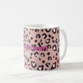 Pink Wild at Heart Leopard Print Coffee Mug Koffiemok (Voorkant rechts)