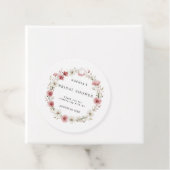 Pink Wild Flowers Bridal Shower Bedankjes Labels (In situ)