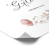 Pink Wild Flowers Cards and Gifts Sign Poster (Hoek)