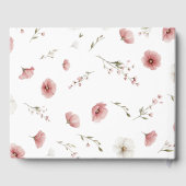 Pink Wild Flowers Wedding Guest Book Gastenboek (Achterkant)