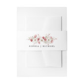 Pink Wild Flowers Wedding   Uitnodigingen Wikkel (Voorkant Voorbeeld)