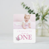 Pink Wild ONE 1e verjaardag Kaart (Staand voorkant)