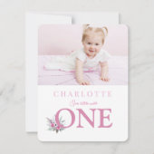 Pink Wild ONE 1e verjaardag Kaart (Voorkant)
