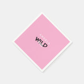 Pink Wild One gepersonaliseerde 1e verjaardag Servet (Hoek)