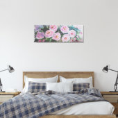 PINK WILD ROZEN PAINTING CANVAS AFDRUK (Insitu (Slaapkamer))