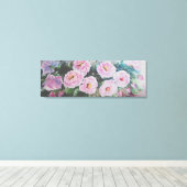 PINK WILD ROZEN PAINTING CANVAS AFDRUK (Insitu (Houten vloer))