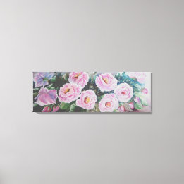 PINK WILD ROZEN PAINTING CANVAS AFDRUK