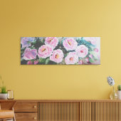 PINK WILD ROZEN PAINTING CANVAS AFDRUK (Insitu (Woonkamer))