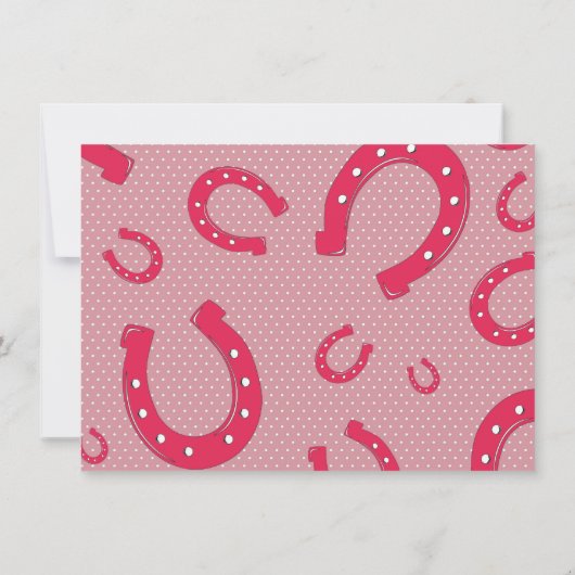 Pink Wild West Cowgirl 1e verjaardag Thankyou Notitiekaartje (Achterkant)