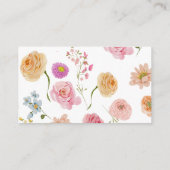 Pink Wildflower Baby Library Request Enclosure Informatiekaartje (Achterkant)