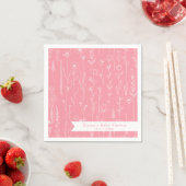 Pink Wildflower Baby Shower | Floral Pattern  Servet (Insitu)