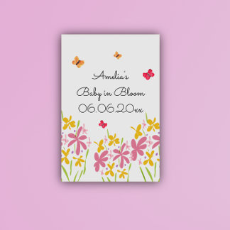 Pink Wildflower Baby Shower Welcome Poster
