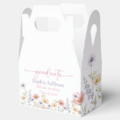 Pink Wildflower Bloom Graduation Party Bedankdoosjes (Geopend)