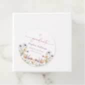 Pink Wildflower Bloom Graduation Party Bedankjes Labels (In situ)