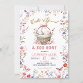 Pink Wildflower Easter Egg Hunt and Brunch Kaart (Voorkant)