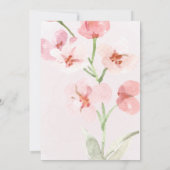 Pink Wildflower Garden Baby shower Uitnodiging (Achterkant)