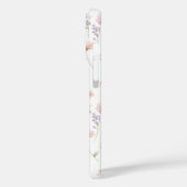 Pink Wildflower Garden Monogrammed Case-Mate iPhone Case (Achterkant / Links)