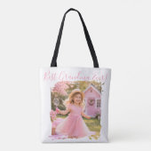 Pink Wildflower Grandma Tote Bag (Achterkant)