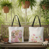 Pink Wildflower Grandma Tote Bag