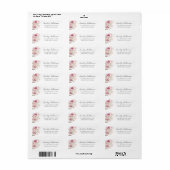 Pink Wildflower Return Address Etiket (Full Sheet)