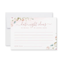 Pink Wildflower Rustic Boho date nacht ideeën spel