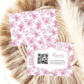 Pink Wildflower Tea Party Vrijgezellenfeest regist Informatiekaartje