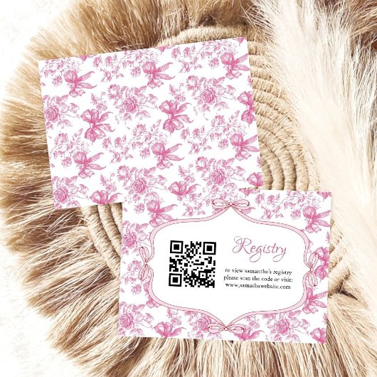 Pink Wildflower Tea Party Vrijgezellenfeest regist Informatiekaartje