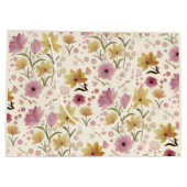 Pink Wildflower Watercolor  Groot Cadeauzakje (Achterkant)