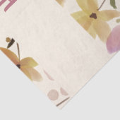 Pink Wildflower Watercolor Monogram Name Tissuepapier (Detail)
