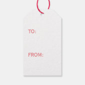 PINK WILLIAM MORRIS GIFT LABELS CUSTOM INITIAAL CADEAULABEL (Achterkant)