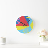 Pink Windmill Whimsy Modern Round Clock Ronde Klok (Huis)