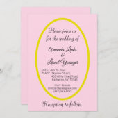 Pink Window Wedding Kaart (Voorkant / Achterkant)