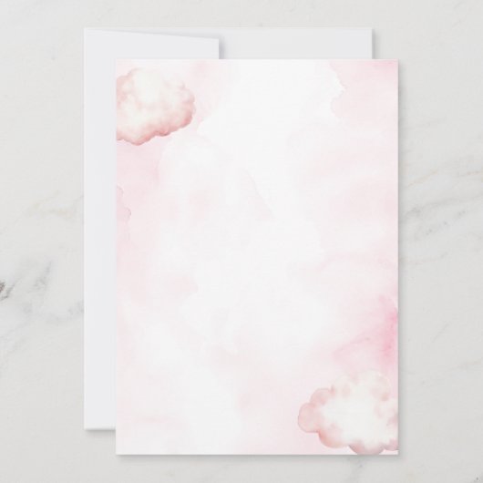 Pink Wine The Bride is Cloud Nine Bridal Shower Kaart (Achterkant)