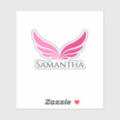 Pink wings cute girly Aviation  Sticker (Vel)