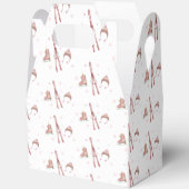 Pink Winter Après Bébé Ski Pattern Baby Shower  Bedankdoosjes (Open)