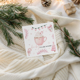 Pink Winter Baby Shower Napkin Servet