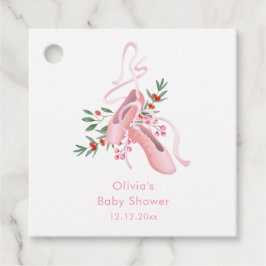 Pink Winter Ballerina Tutu Cold Baby Shower  Bedankjes Labels