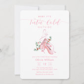 Pink Winter Ballerina Tutu Cold Baby Shower Kaart (Voorkant)