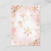 Pink Winter Beer is een meisje Baby shower boek Informatiekaartje (Achterkant)