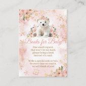 Pink Winter Beer is een meisje Baby shower boek Informatiekaartje (Voorkant)