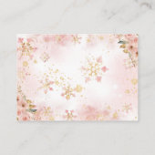 Pink Winter Beer is een meisje Baby shower boek Informatiekaartje (Achterkant)